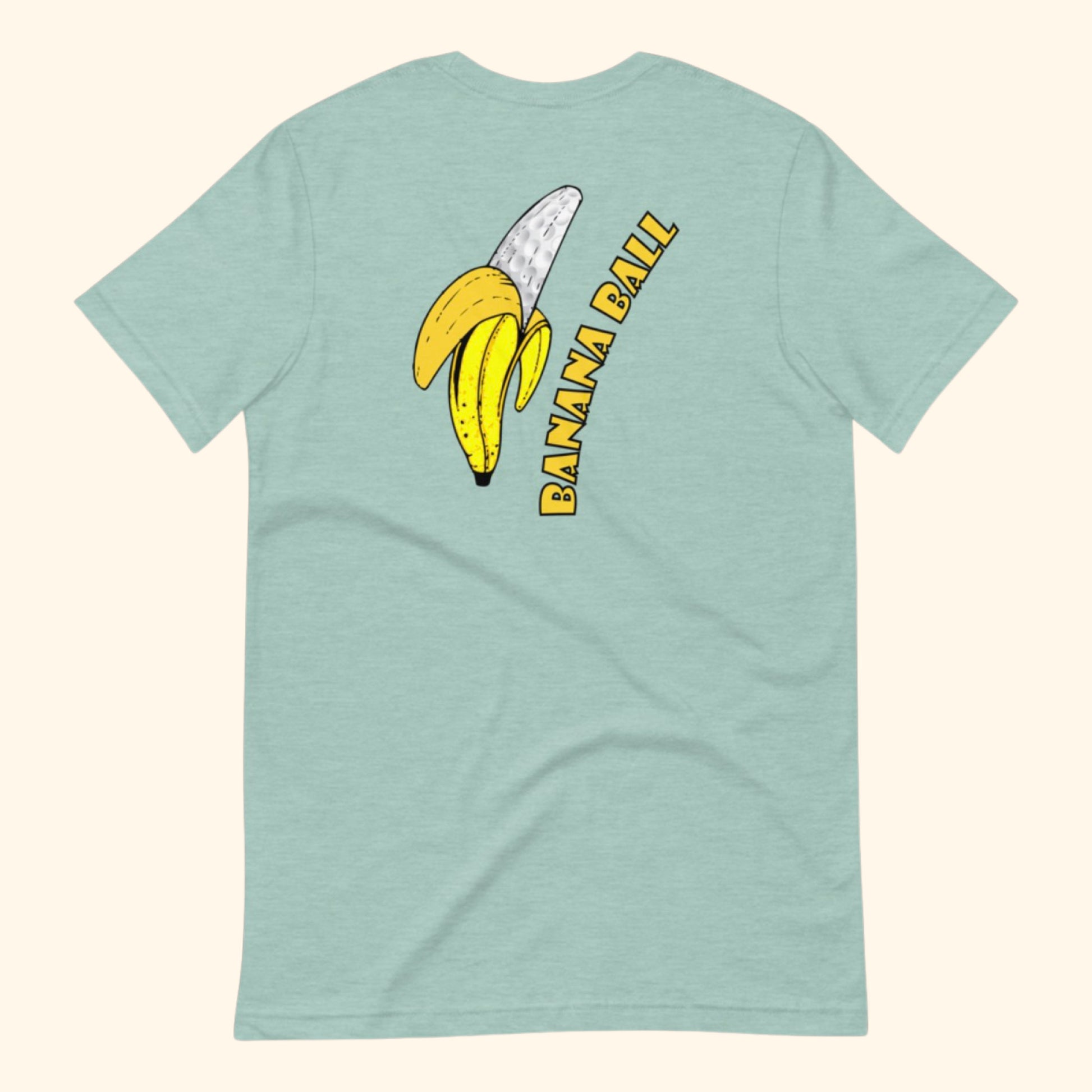 back of the banana ball golf t-shirt