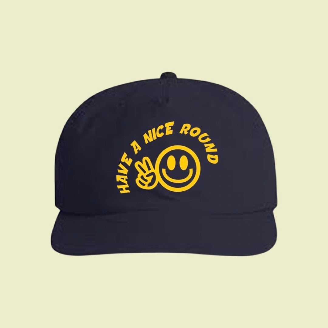 Navy Have a Nice Round Logo Hat